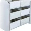 WORLDS APART Ablageregal De Luxe Mit 6 Schubladen, Weiß