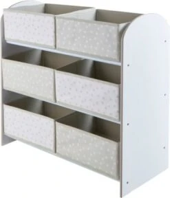 WORLDS APART Ablageregal De Luxe Mit 6 Schubladen, Weiß -Mytoys Home Store 10367588 03