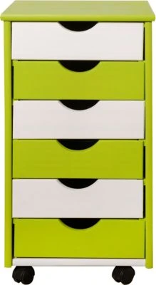 Rollcontainer PIJII, Grün/weiß Von Inter Link