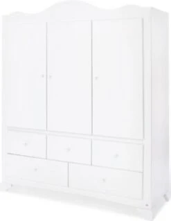 Pinolino Kleiderschrank Pino, Groß, 3 Türen, Weiß