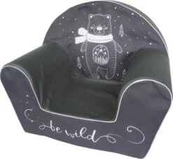 KNORRTOYS.COM Kindersessel Bär, Grau/weiß