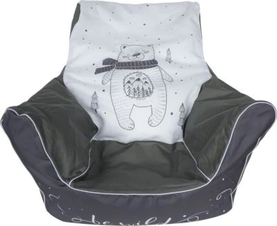 KNORRTOYS.COM Kindersitzsack Bär, Grau/weiß 3 KNORRTOYS.COM Kindersitzsack Bär, Grau/weiß