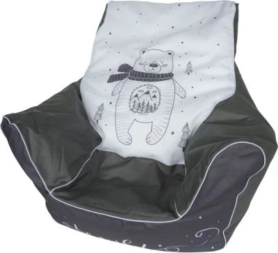 KNORRTOYS.COM Kindersitzsack Bär, Grau/weiß 5 KNORRTOYS.COM Kindersitzsack Bär, Grau/weiß – Bild 3