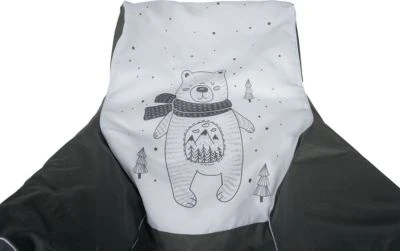 KNORRTOYS.COM Kindersitzsack Bär, Grau/weiß 6 KNORRTOYS.COM Kindersitzsack Bär, Grau/weiß – Bild 4