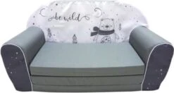 KNORRTOYS.COM Kindersofa Bär, Grau/weiß