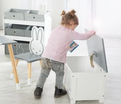 Roba Spielzeugtruhe MIFFY, Weiß/grau 5 Roba Spielzeugtruhe MIFFY, Weiß/grau – Bild 3