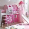 TICAA Hochbett Mit Rutsche Rutschbett Mit Turm "Ekki" Country Kiefer Weiß Motiv -Mytoys Home Store 12474710 01