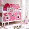 TICAA Etagenbett "Erni" Country Kiefer Weiß Classic -Mytoys Home Store 12474765 01