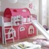 TICAA Hochbett Mit Rutsche Rutschbett "Ekki" Country Kiefer Weiß Classic -Mytoys Home Store 12474801 01