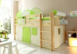 TICAA Hochbett "Malte" Kiefer Natur Classic