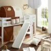 TICAA Hochbett Mit Rutsche Podestbett "Tino" Buche Weiß Classic, Teilbar Mit Farbauswahl -Mytoys Home Store 12475005 01