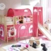 TICAA Hochbett Mit Rutsche Rutschbett M. Turm "Ekki" Country Natur Classic -Mytoys Home Store 12475165 01