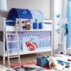 TICAA Etagenbett "Erni" Country Kiefer Weiß Motiv -Mytoys Home Store 12475176 01