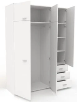 PARISOT Kleiderschrank 6-türig Galaxy 2 Weiß -Mytoys Home Store 12475217 03