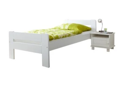 TICAA Einzelbett "Bert" Kiefer Weiß 100 X 200 Cm 4 TICAA Einzelbett "Bert" Kiefer Weiß 100 X 200 Cm – Bild 2