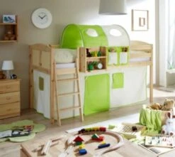 TICAA Hochbett "Eric" Country Kiefer Natur Classic