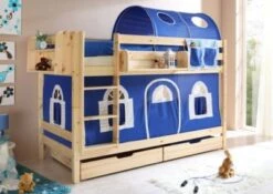 TICAA Etagenbett "Marcel" Kiefer Natur Classic