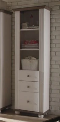 TICAA Standregal "Laura" Kiefer Massiv Lava-Weiß