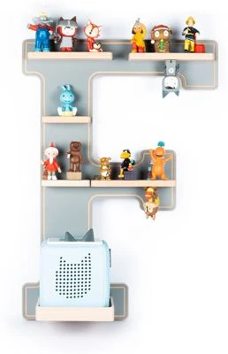 BOARTI Wandregal Für Die Hörspielbox Buchstabe F, Grau 3 BOARTI Wandregal Für Die Hörspielbox Buchstabe F, Grau
