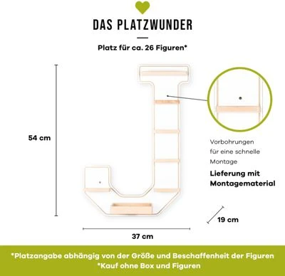 BOARTI Wandregal Für Die Hörspielbox Buchstabe J, Weiß 4 BOARTI Wandregal Für Die Hörspielbox Buchstabe J, Weiß – Bild 2