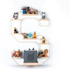 BOARTI Wandregal Für Die Hörspielbox Buchstabe S, Weiß