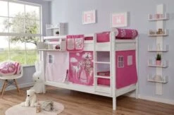 TICAA Etagenbett "Rene" Buche Weiß Ausführung 1