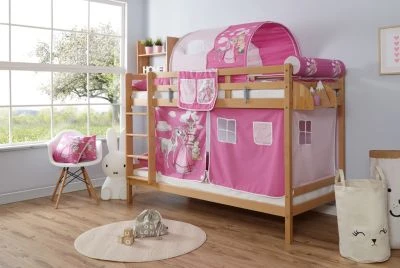 TICAA Etagenbett "Rene" Buche Natur Ausführung 2 3 TICAA Etagenbett "Rene" Buche Natur Ausführung 2