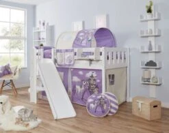 TICAA Podestbett "Ekki" Vertikal Buche Weiß