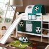 TICAA Etagenbett Mit Rutsche "Lupo" Buche Massiv Weiß Motiv -Mytoys Home Store 13697840 01