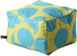 Sweety-Toys Sweety Toys Hocker Türkis-gelb, Indoor/outdoor Wasserfest, Mit Seitentasche, Gefüllt Mit Schaumstoff