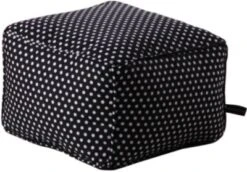 Sweety-Toys Sweety Toys Hocker Schwarz-weiss, Indoor/outdoor Wasserfest, Mit Seitentasche, Gefüllt Mit Schaumstoff