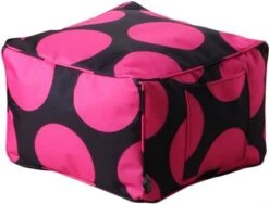 Sweety-Toys Sweety Toys Hocker Schwarz-pink, Indoor/outdoor Wasserfest, Mit Seitentasche, Gefüllt Mit Schaumstoff