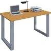 VCM Holz Schreibtisch Computertisch Arbeitstisch Büromöbel Lona U Alu Silber -Mytoys Home Store 14413069 01