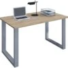 VCM Holz Schreibtisch Computertisch Arbeitstisch Büromöbel Lona U Alu Silber -Mytoys Home Store 14413145 01