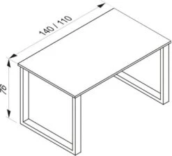 VCM Schreibtisch Computertisch Arbeitstisch Büro Möbel PC Tisch "Lona", 140 X 80 Cm -Mytoys Home Store 14413175 03