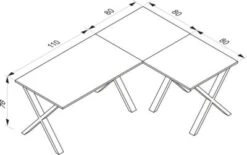 VCM Eckschreibtisch Schreibtisch Computer Winkeltisch Lona T. 80 Cm X Silber -Mytoys Home Store 14939189 03