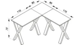 VCM Eckschreibtisch Schreibtisch Computer Winkeltisch Lona 80 X Schwarz -Mytoys Home Store 14939209 03