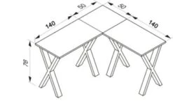 VCM Eckschreibtisch Schreibtisch Computer Winkeltisch Lona 50 X Weiß -Mytoys Home Store 15098177 03