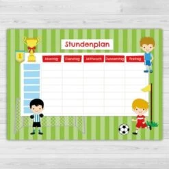 PAPIERDRACHEN Stundenpläne Fußball, A4, 25 Blatt