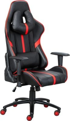 Inter Link Drehstuhl Gaming Rato Red, Schwarz/rot 5 Inter Link Drehstuhl Gaming Rato Red, Schwarz/rot – Bild 3