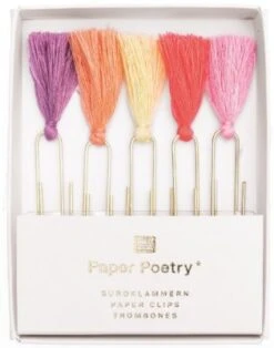 Rico Design Büroklammern XL Mit Quaste Pink, 5 Stück