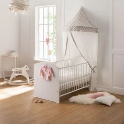 Howa Wand Baldachin Betthimmel Grau / Weiß "Henry" 6 Howa Wand Baldachin Betthimmel Grau / Weiß "Henry" – Bild 4