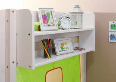 TICAA Einhängeregal Hochbett Etagenbett Kiefer Weiß B80 X H40 X T17 Cm 3 TICAA Einhängeregal Hochbett Etagenbett Kiefer Weiß B80 X H40 X T17 Cm