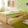 TICAA Schubkastenbett Erna Kiefer Natur 90 X 200 Cm