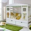 TICAA Hausbett Mit Bettkasten "Safari" Kiefer Weiß -Mytoys Home Store 16230144 01