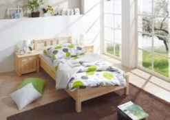 TICAA Einzelbett Und Doppelbett "Merci" Kiefer Natur 100 X 200 Cm