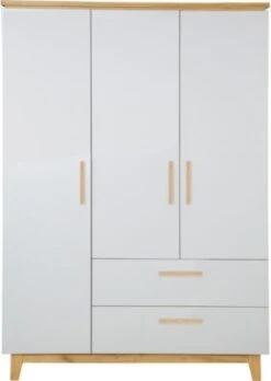 Roba Kleiderschrank 'Caro', 3 Türen, 2 Schubladen, Mit Soft Close-Technik, Drehtürenschrank, Möbel