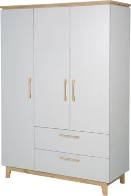 Roba Kleiderschrank 'Caro', 3 Türen, 2 Schubladen, Mit Soft Close-Technik, Drehtürenschrank, Möbel 4 Roba Kleiderschrank 'Caro', 3 Türen, 2 Schubladen, Mit Soft Close-Technik, Drehtürenschrank, Möbel – Bild 2