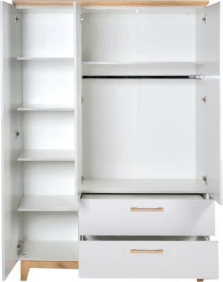 Roba Kleiderschrank 'Caro', 3 Türen, 2 Schubladen, Mit Soft Close-Technik, Drehtürenschrank, Möbel 5 Roba Kleiderschrank 'Caro', 3 Türen, 2 Schubladen, Mit Soft Close-Technik, Drehtürenschrank, Möbel – Bild 3