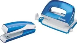 LEITZ Locher & Heftgerät WOW Mini Blau Metallic